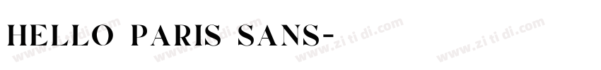 hello paris sans字体转换
